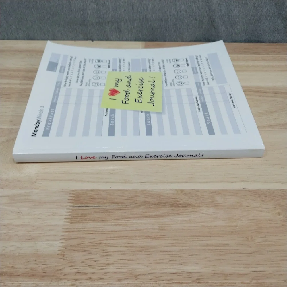 I Love My Food and Exercise Journal Logbook Daily Tracker New